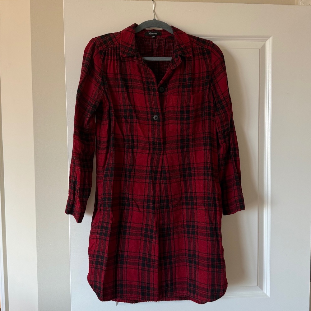 Madewell Latitude Shirtdress in Plaid Size Small